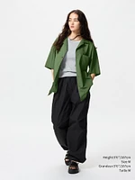 MODAL OPEN COLLAR SHORT SLEEVE SHIRT