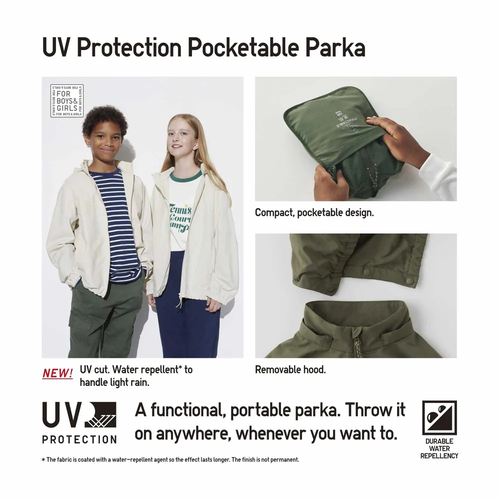 UV PROTECTION POCKETABLE PARKA