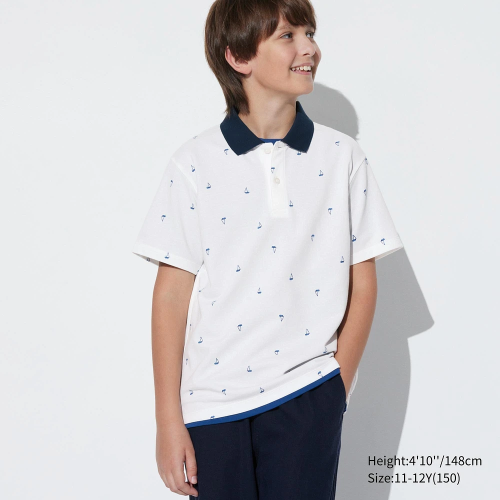 DRY PIQUE SHORT SLEEVE POLO SHIRT (PRINT)