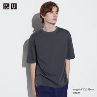 AIRism COTTON OVERSIZED CREW NECK HALF SLEEVE T-SHIRT