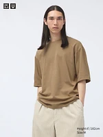 AIRism COTTON OVERSIZED CREW NECK HALF SLEEVE T-SHIRT