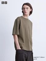 AIRism COTTON OVERSIZED CREW NECK HALF SLEEVE T-SHIRT