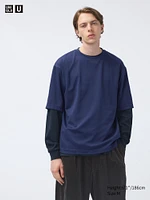 AIRism COTTON OVERSIZED CREW NECK HALF SLEEVE T-SHIRT