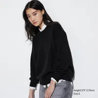 SMOOTH COTTON RELAXED CREW NECK SWEATER