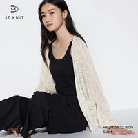 3D KNIT MESH CARDIGAN