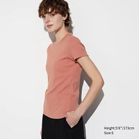 SOFT RIBBED CREW NECK SHORT SLEEVE T-SHIRT