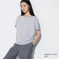 AIRism DRAPE SHORT SLEEVE T-SHIRT