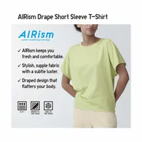 AIRism DRAPE SHORT SLEEVE T-SHIRT