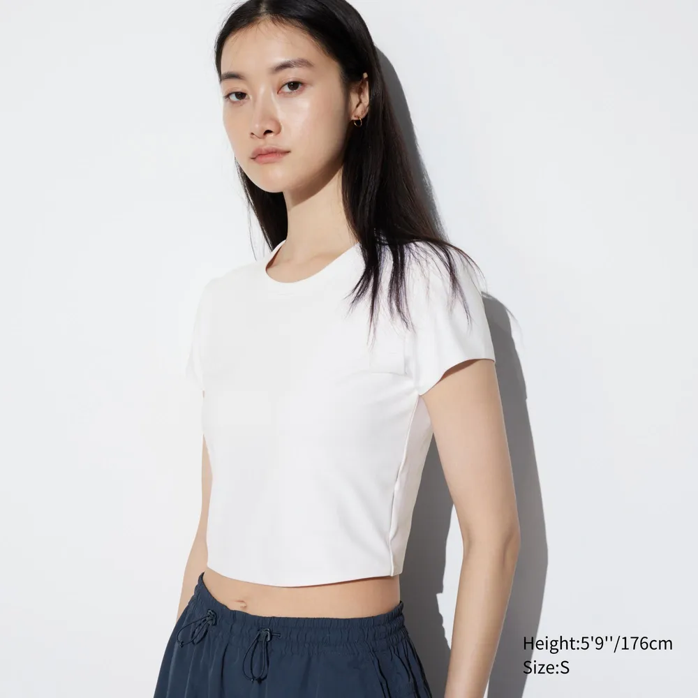 EXTRA STRETCH AIRism CROPPED SHORT SLEEVE T-SHIRT