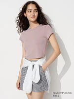 EXTRA STRETCH AIRism CROPPED SHORT SLEEVE T-SHIRT