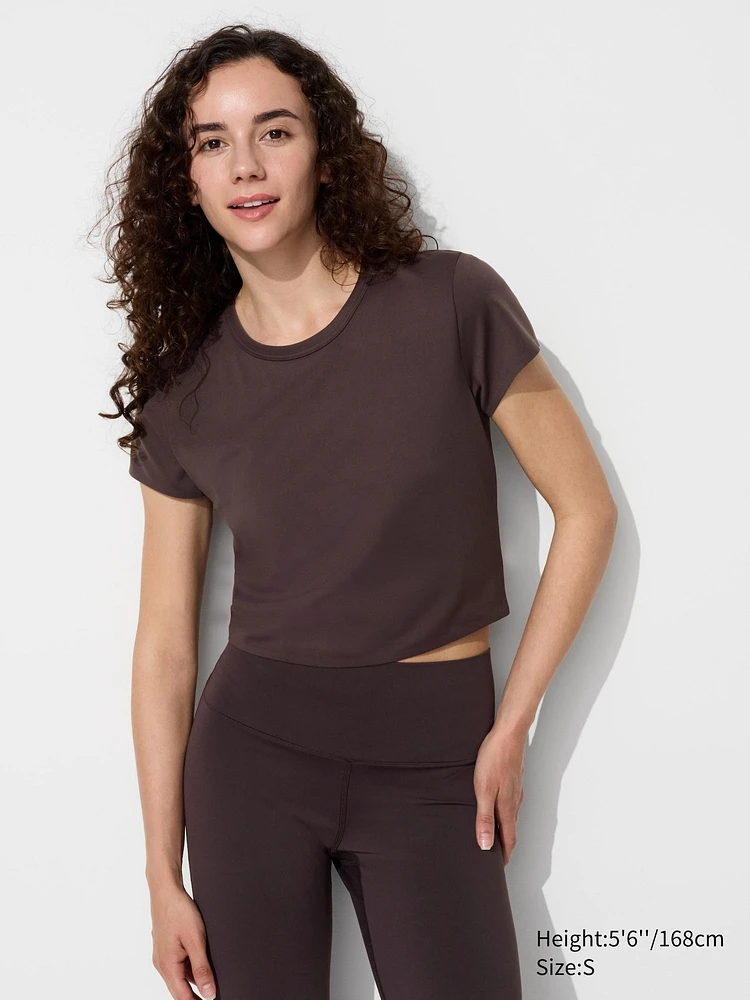 EXTRA STRETCH AIRism CROPPED SHORT SLEEVE T-SHIRT