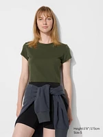 EXTRA STRETCH AIRism CROPPED SHORT SLEEVE T-SHIRT