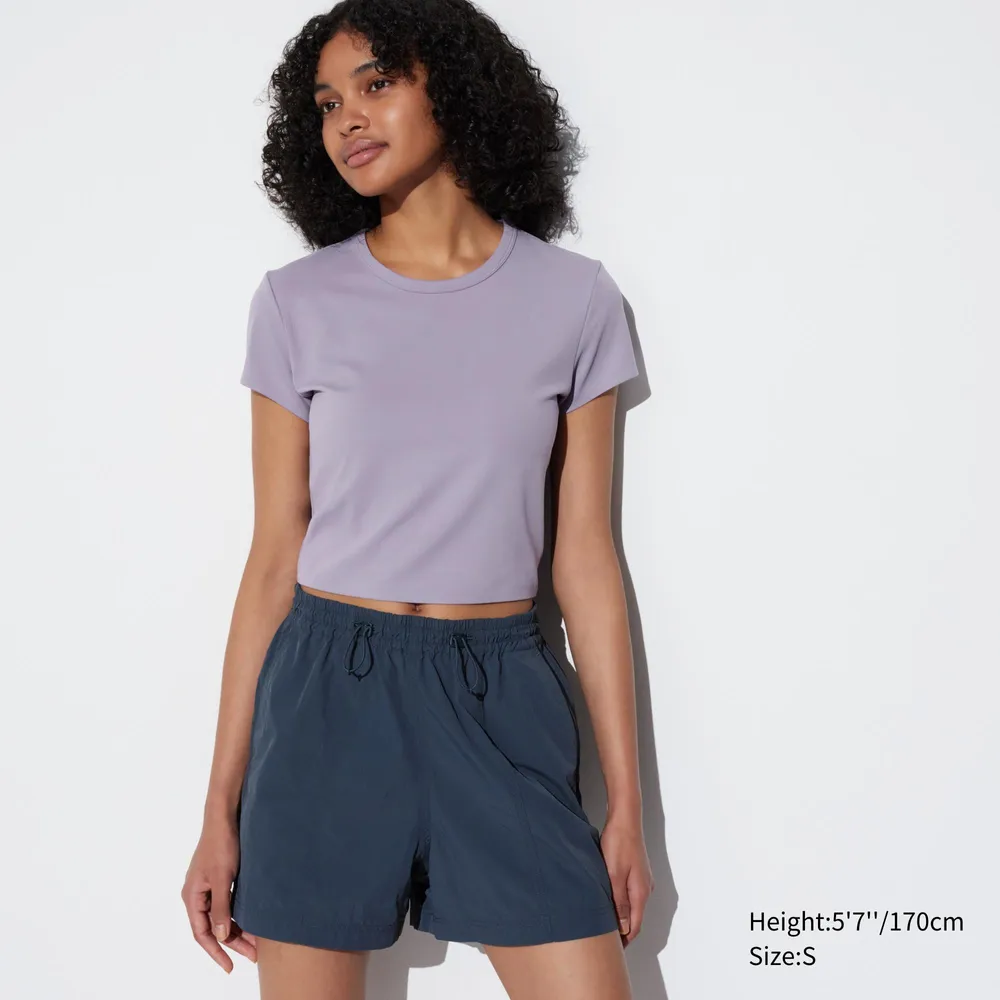 UNIQLO EXTRA STRETCH AIRism CROPPED T-SHIRT