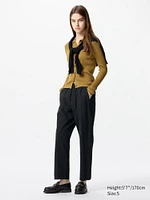 COTTON RELAXED ANKLE PANTS