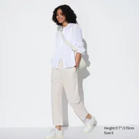 COTTON RELAXED ANKLE PANTS