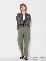 COTTON RELAXED ANKLE PANTS