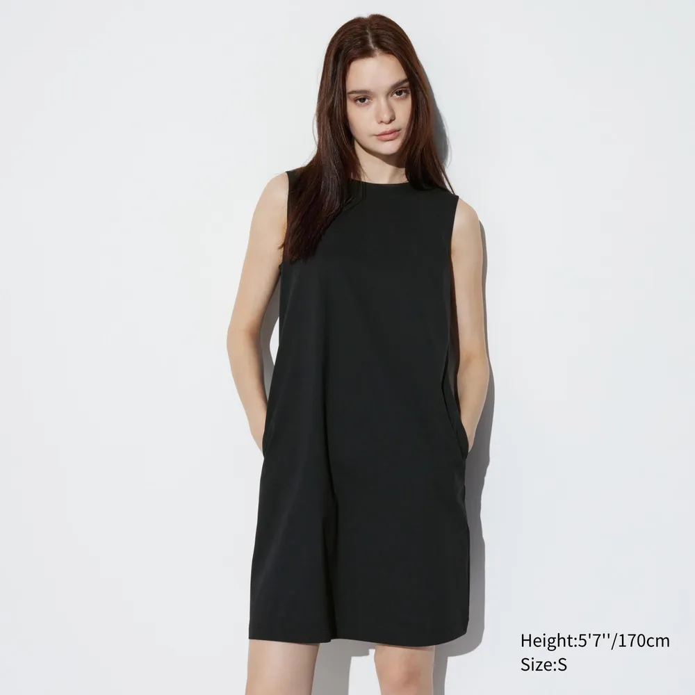 Uniqlo Black Airism Sleeveless Top, Women's Fashion, Tops, Others