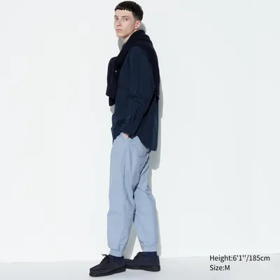 COTTON RELAXED RIBBED JOGGER PANTS