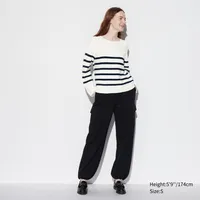 3D KNIT COTTON STRIPED SWEATER