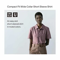 COMPACT FIT WIDE COLLAR SHORT SLEEVE SHIRT