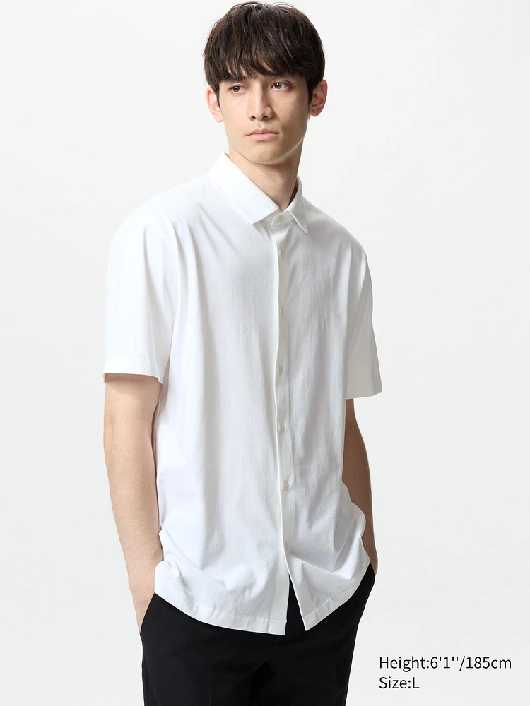 AIRism COTTON FULL OPEN SHORT SLEEVE POLO SHIRT