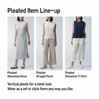 PLEATED SLEEVELESS T-SHIRT