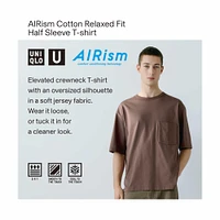 AIRism COTTON RELAXED FIT HALF SLEEVE T-SHIRT