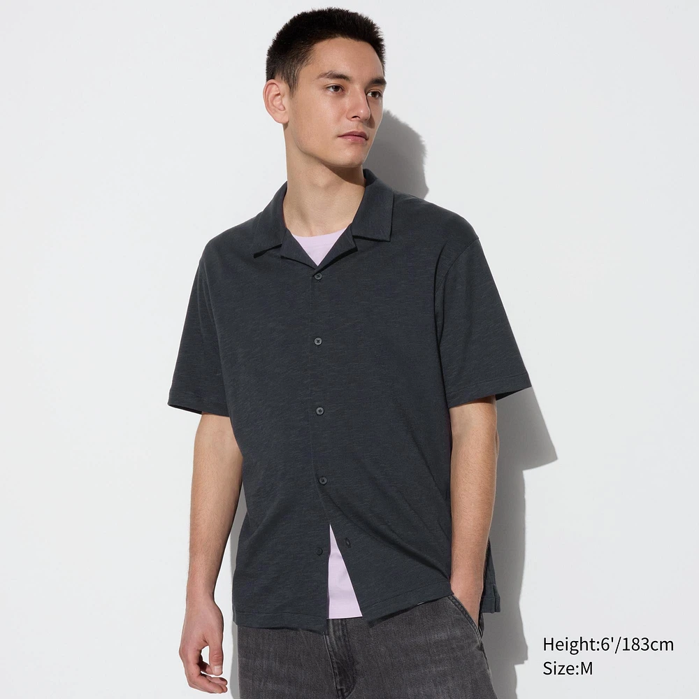 AIRism COTTON SHORT SLEEVE POLO SHIRT (OPEN COLLAR)