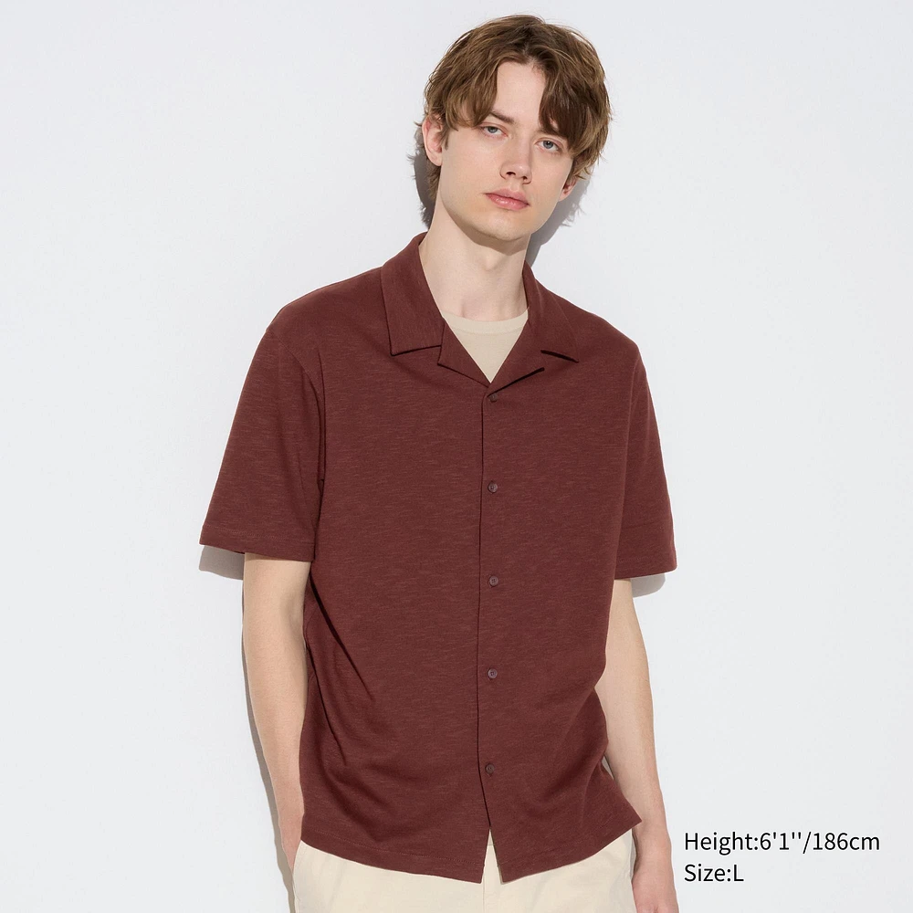 AIRism COTTON SHORT SLEEVE POLO SHIRT (OPEN COLLAR)