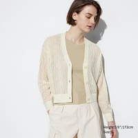 MESH V-NECK SHORT CARDIGAN