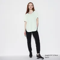 AIRism SEAMLESS V NECK LONG T-SHIRT