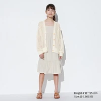 WASHABLE MESH V-NECK CARDIGAN