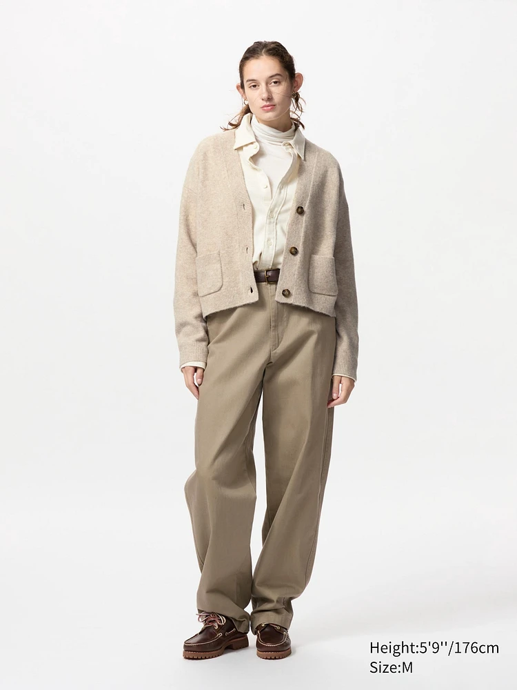 SOUFFLÉ YARN V NECK SHORT CARDIGAN