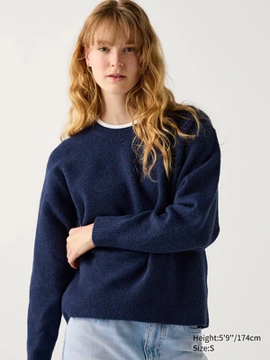 SOUFFLE YARN CREW NECK SWEATER