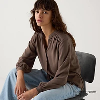 RAYON GATHERED BLOUSE