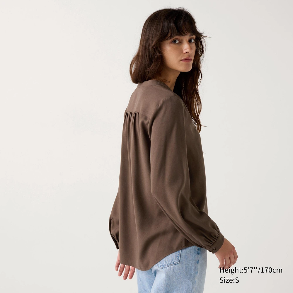 RAYON GATHERED BLOUSE