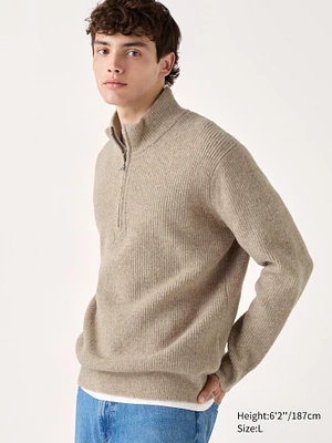 SOUFFLÉ YARN HALF-ZIP SWEATER