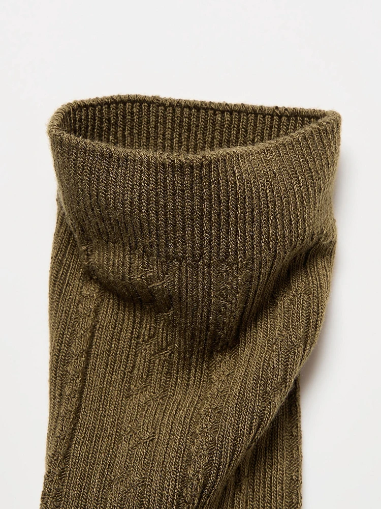 HEATTECH SOCKS (CABLE RIBBED