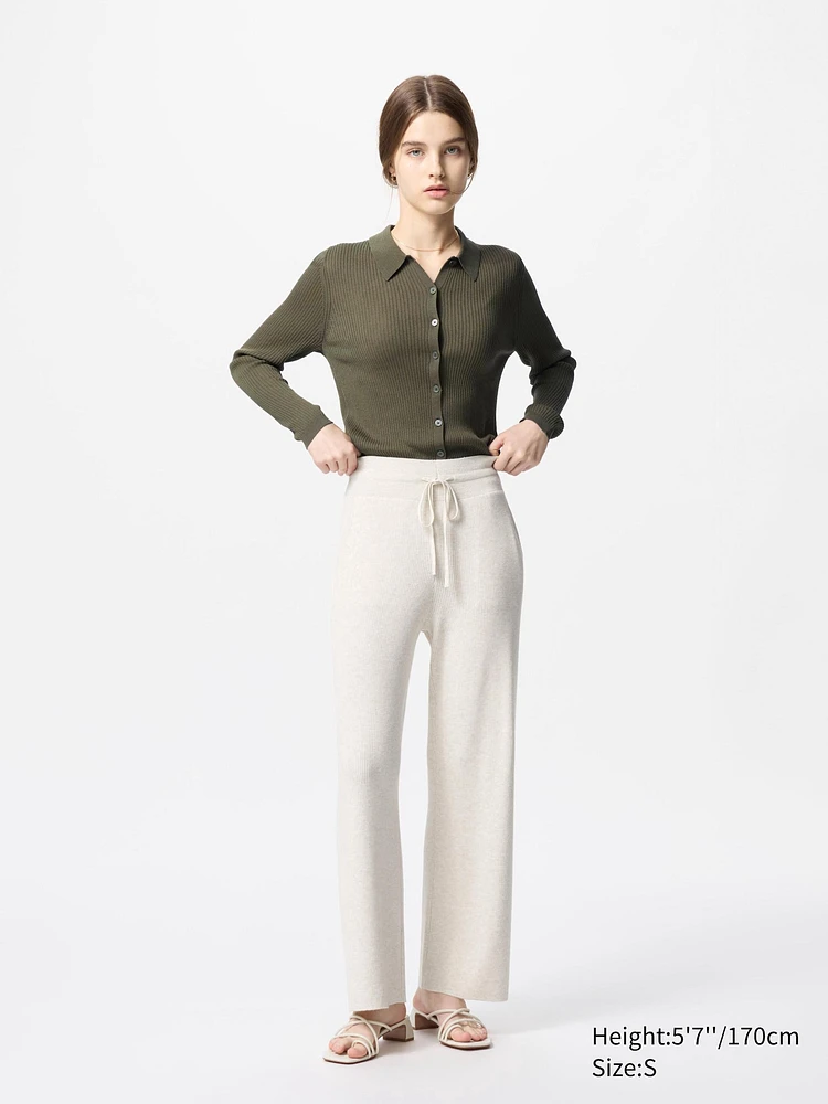 WASHABLE KNIT RIBBED PANTS