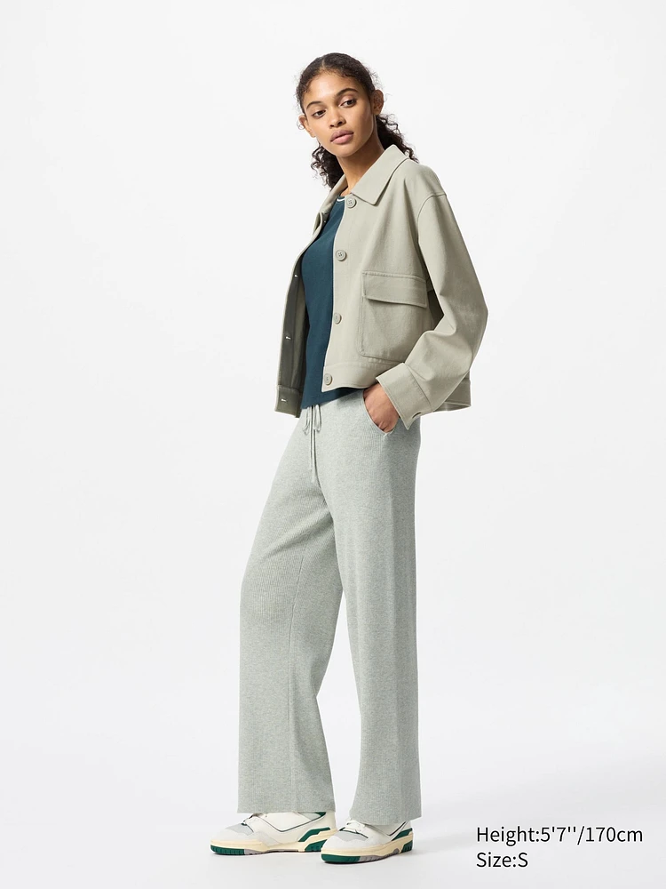 WASHABLE KNIT RIBBED PANTS