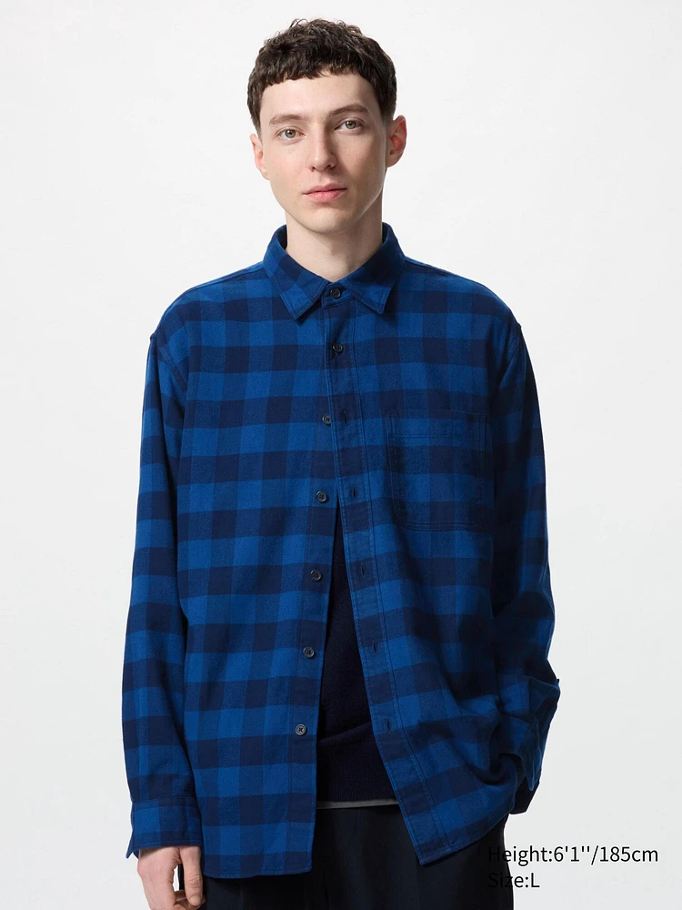 FLANNEL CHECKED LONG SLEEVE SHIRT
