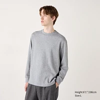 SOFT KNITTED FLEECE CREW NECK T-SHIRT