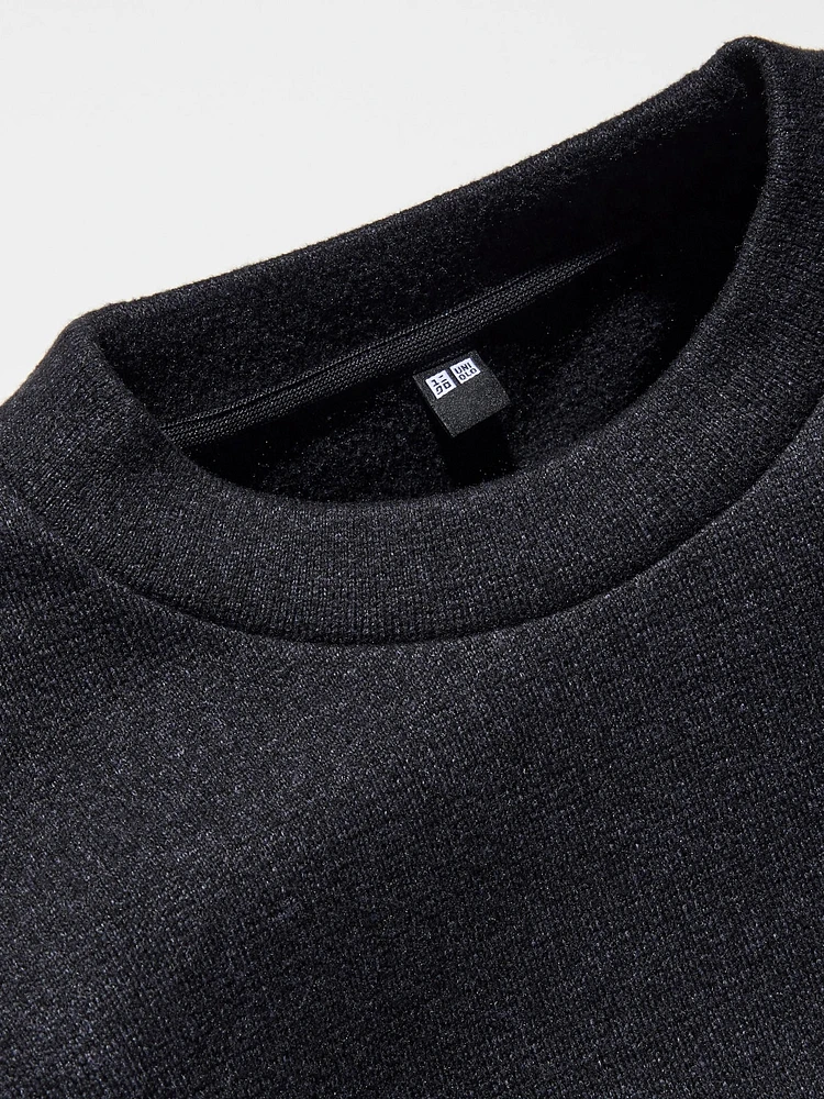 SOFT KNITTED FLEECE CREW NECK T-SHIRT