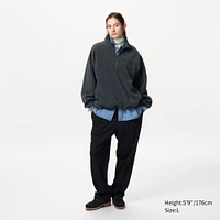 FLEECE OVERSIZED HALF-ZIP JACKET