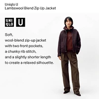 LAMBSWOOL BLEND ZIP-UP JACKET