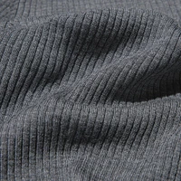 MERINO RIBBED CREW NECK SWEATER  | HALF -SLEEVE