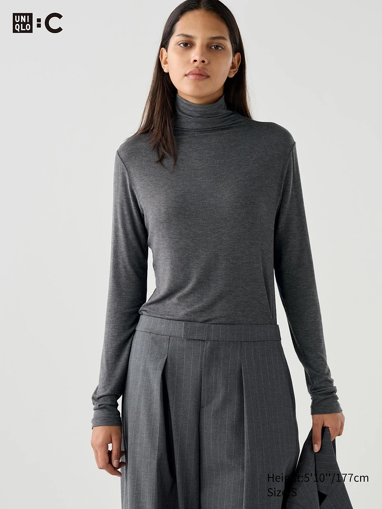 HEATTECH EXTRA WARM CASHMERE BLEND TURTLENECK T-SHIRT