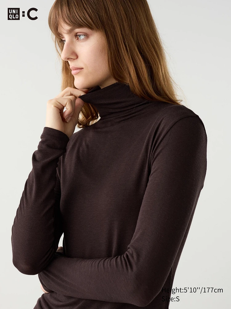 HEATTECH EXTRA WARM CASHMERE BLEND TURTLENECK T-SHIRT