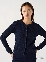 CABLE CREW NECK CARDIGAN