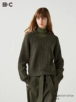 MIX YARN POLO SWEATER